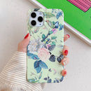 For iPhone 12 / 12 Pro Laser Pattern Soft TPU Protective Case(Rose)