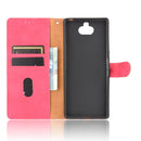 For Sony Xperia 10 Plus Solid Color Skin Feel Magnetic Buckle Horizontal Flip Calf Texture PU Leather Case with Holder & Card Slots & Wallet(Rose Red)