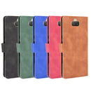 For Sony Xperia 10 Plus Solid Color Skin Feel Magnetic Buckle Horizontal Flip Calf Texture PU Leather Case with Holder & Card Slots & Wallet(Rose Red)