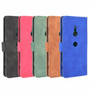 For Sony Xperia XZ3 Solid Color Skin Feel Magnetic Buckle Horizontal Flip Calf Texture PU Leather Case with Holder & Card Slots & Wallet(Brown)