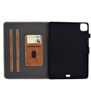 For iPad Air 2022 / 2020 10.9 Cowhide Texture Horizontal Flip Leather Case with Holder & Card Slots & Sleep / Wake-up Function(Brown)