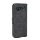 For TCL 10 Pro Solid Color Skin Feel Magnetic Buckle Horizontal Flip Calf Texture PU Leather Case with Holder & Card Slots & Wallet(Black)