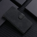 For TCL 10 Pro Solid Color Skin Feel Magnetic Buckle Horizontal Flip Calf Texture PU Leather Case with Holder & Card Slots & Wallet(Black)