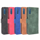 For Samsung Galaxy A7 (2018) Solid Color Skin Feel Magnetic Buckle Horizontal Flip Calf Texture PU Leather Case with Holder & Card Slots & Wallet(Green)