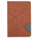 For Samsung Galaxy Tab S8 / Galaxy Tab S7 T870 Rhombus Texture Horizontal Flip Magnetic Leather Case with Holder & Card Slots(Brown)