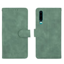 For Huawei P30 Solid Color Skin Feel Magnetic Buckle Horizontal Flip Calf Texture PU Leather Case with Holder & Card Slots & Wallet(Green)