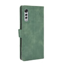 For LG Velvet Solid Color Skin Feel Magnetic Buckle Horizontal Flip Calf Texture PU Leather Case with Holder & Card Slots & Wallet(Green)