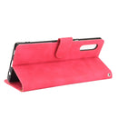 For LG Velvet Solid Color Skin Feel Magnetic Buckle Horizontal Flip Calf Texture PU Leather Case with Holder & Card Slots & Wallet(Rose Red)