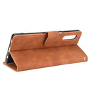 For LG Velvet Solid Color Skin Feel Magnetic Buckle Horizontal Flip Calf Texture PU Leather Case with Holder & Card Slots & Wallet(Brown)