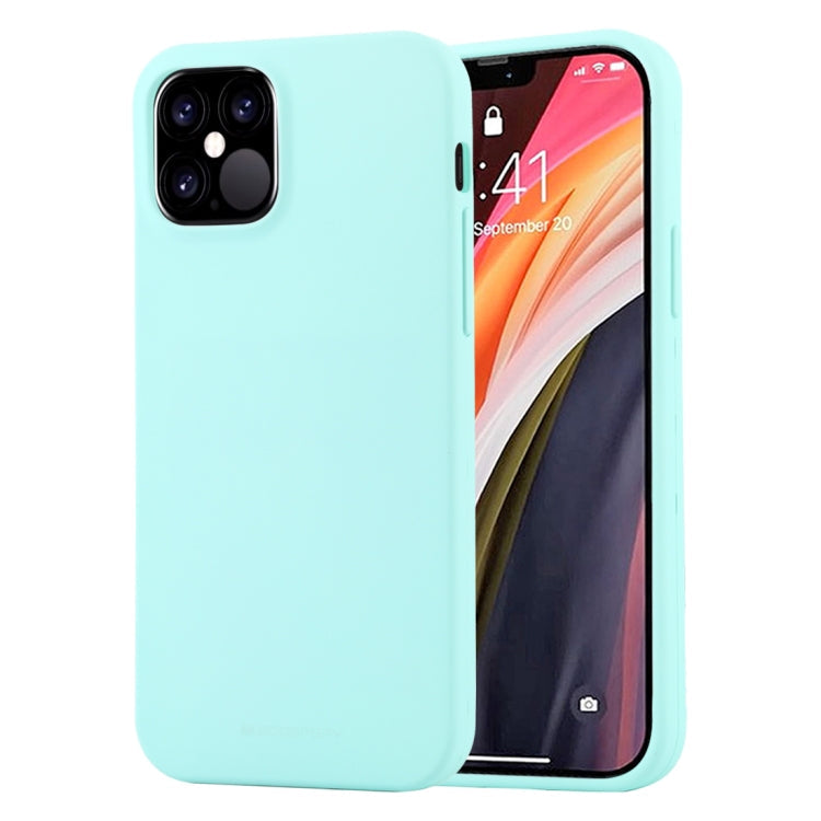 For iPhone 12 Pro Max GOOSPERY SOFT FEELING Liquid TPU Shockproof Soft Case(Mint Green)
