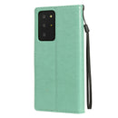 For Samsung Galaxy Note 20 Ultra Cat Bee Embossing Pattern Shockproof Horizontal Flip Leather Case with Holder & Card Slots & Wallet(Green)