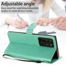 For Samsung Galaxy Note 20 Ultra Cat Bee Embossing Pattern Shockproof Horizontal Flip Leather Case with Holder & Card Slots & Wallet(Green)