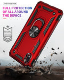 For Samsung Galaxy A01 Core Shockproof TPU + PC Protective Case with 360 Degree Rotating Holder(Silver)