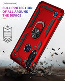 For Motorola Moto G8 Power Lite Shockproof TPU + PC Protective Case with 360 Degree Rotating Holder(Red)