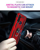 For Motorola Moto G8 Power Lite Shockproof TPU + PC Protective Case with 360 Degree Rotating Holder(Red)