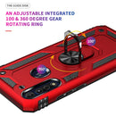 For Motorola Moto G8 Power Lite Shockproof TPU + PC Protective Case with 360 Degree Rotating Holder(Black)