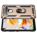 For LG K61 Shockproof TPU + PC Protective Case with 360 Degree Rotating Holder(Gold)