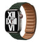 For Apple Watch Series 7 45mm / 6 & SE & 5 & 4 44mm / 3 & 2 & 1 42mm Leather Watch Band (Cedar Green)