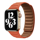 For Apple Watch Series 7 45mm / 6 & SE & 5 & 4 44mm / 3 & 2 & 1 42mm Leather Watch Band (Rose Jaipur)