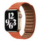 For Apple Watch Series 7 45mm / 6 & SE & 5 & 4 44mm / 3 & 2 & 1 42mm Leather Watch Band (Rose Jaipur)