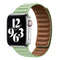 For Apple Watch Series 7 45mm / 6 & SE & 5 & 4 44mm / 3 & 2 & 1 42mm Leather Watch Band (Green)