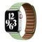 For Apple Watch Series 7 45mm / 6 & SE & 5 & 4 44mm / 3 & 2 & 1 42mm Leather Watch Band (Green)