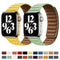 For Apple Watch Series 7 45mm / 6 & SE & 5 & 4 44mm / 3 & 2 & 1 42mm Leather Watch Band (Pink White)