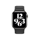 For Apple Watch Series 7 41mm / 6 & SE & 5 & 4 40mm / 3 & 2 & 1 38mm Leather Watch Band(Black)