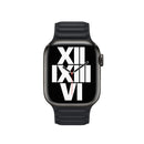 For Apple Watch Series 7 41mm / 6 & SE & 5 & 4 40mm / 3 & 2 & 1 38mm Leather Watch Band (Midnight)