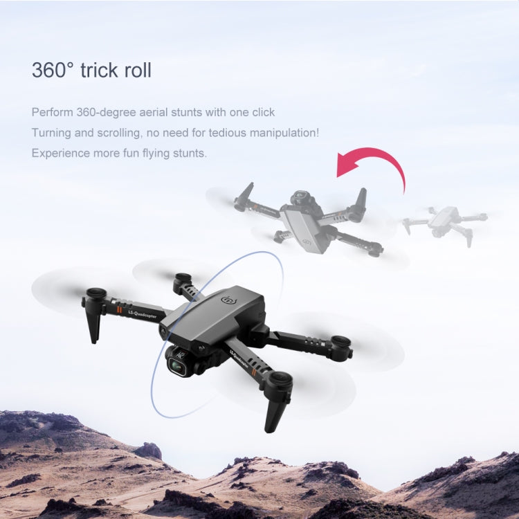 LS-XT6 4K Double Camera Foldable RC Quadcopter Mini Drone Remote Control Aircraft, Storage Bag