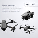 LS-XT6 4K Double Camera Foldable RC Quadcopter Mini Drone Remote Control Aircraft, Storage Bag