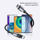 FXCTL-WYA0G 100W 5A USB-C / Type-C to Type-C 180 Degree Rotating Elbow Fast Charging Cable, Length:2m(Grey)