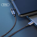FXCTL-WYA0G 100W 5A USB-C / Type-C to Type-C 180 Degree Rotating Elbow Fast Charging Cable, Length:2m(Grey)