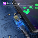 FXCTL-WYA0G 100W 5A USB-C / Type-C to Type-C 180 Degree Rotating Elbow Fast Charging Cable, Length:2m(Grey)