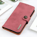 For Samsung Galaxy M51 (Side Fingerprint Version) KHAZNEH Cowhide Texture Horizontal Flip Leather Case with Holder & Card Slots & Wallet(Pink)