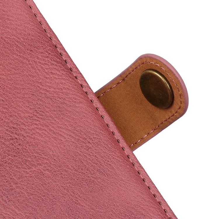 For Samsung Galaxy M51 (Side Fingerprint Version) KHAZNEH Cowhide Texture Horizontal Flip Leather Case with Holder & Card Slots & Wallet(Pink)