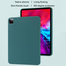 For iPad Pro 12.9 (2020) Liquid Silicone Shockproof Full Coverage Tablet Case(Pink)