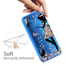 For Xiaomi Redmi 9A Coloured Drawing Pattern Highly Transparent TPU Protective Case(Girl)