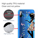 For Xiaomi Redmi 9A Coloured Drawing Pattern Highly Transparent TPU Protective Case(Girl)