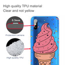 For Xiaomi Redmi 9A Coloured Drawing Pattern Highly Transparent TPU Protective Case(Big Cone)