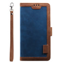 For Samsung Galaxy Note 20 Ultra Retro Splicing Horizontal Flip Leather Case with Card Slots & Holder & Wallet(Blue)