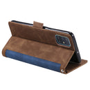 For Samsung Galaxy Note 20 Ultra Retro Splicing Horizontal Flip Leather Case with Card Slots & Holder & Wallet(Blue)
