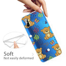 For Xiaomi Redmi 9A Coloured Drawing Pattern Highly Transparent TPU Protective Case(Little Brown Bear)
