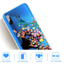 For Xiaomi Redmi 9A Coloured Drawing Pattern Highly Transparent TPU Protective Case(Flower Girl)