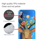 For Xiaomi Redmi 9A Coloured Drawing Pattern Highly Transparent TPU Protective Case(Flower Deer)