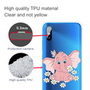 For Xiaomi Redmi 9A Coloured Drawing Pattern Highly Transparent TPU Protective Case(Little Pink Elephant)