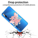 For Xiaomi Redmi 9A Coloured Drawing Pattern Highly Transparent TPU Protective Case(Little Pink Elephant)