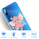 For Xiaomi Redmi 9A Coloured Drawing Pattern Highly Transparent TPU Protective Case(Little Pink Elephant)