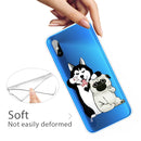 For Xiaomi Redmi 9A Coloured Drawing Pattern Highly Transparent TPU Protective Case(Selfie Dog)