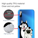 For Xiaomi Redmi 9A Coloured Drawing Pattern Highly Transparent TPU Protective Case(Selfie Dog)
